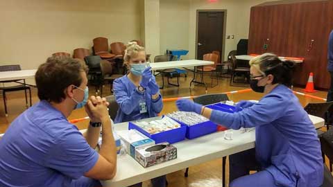 Group of nursing students