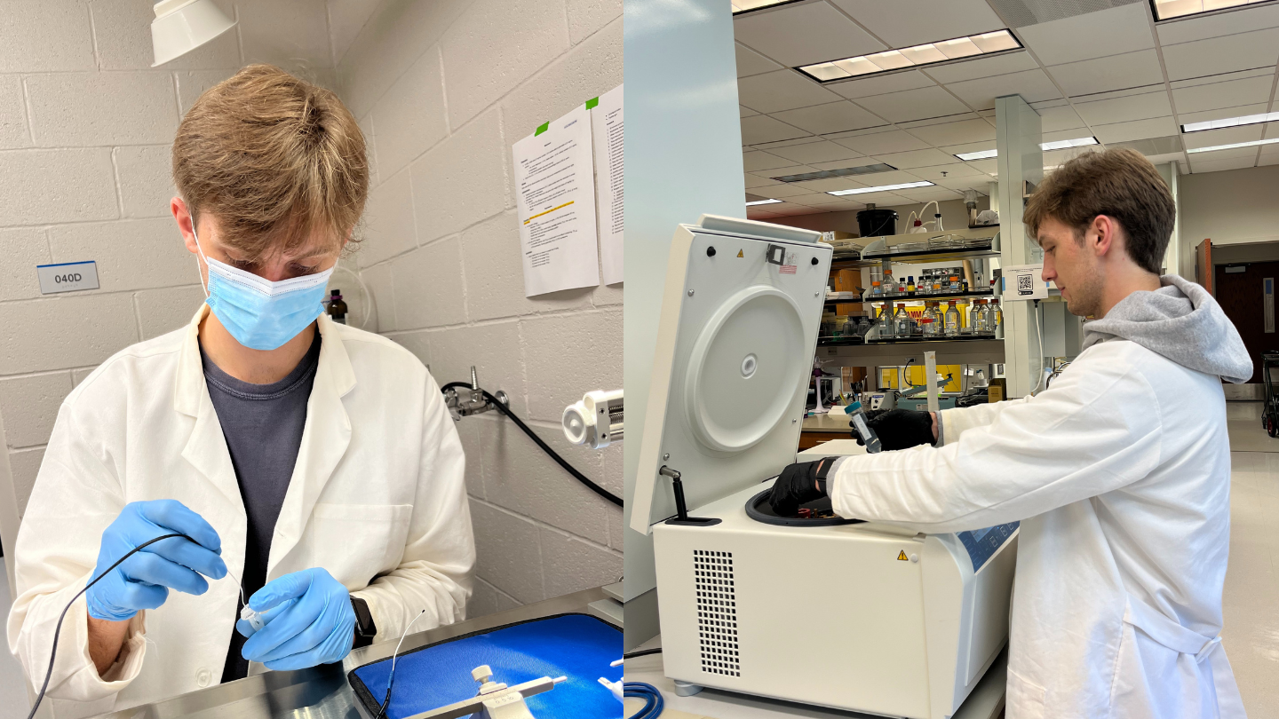Isaac Perkins, a senior biology major, will present his research at Health Careers Day on November 8, 2024.