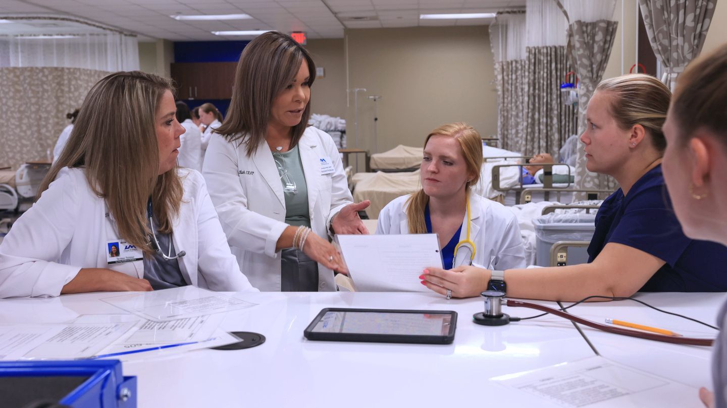 nursing students discuss results