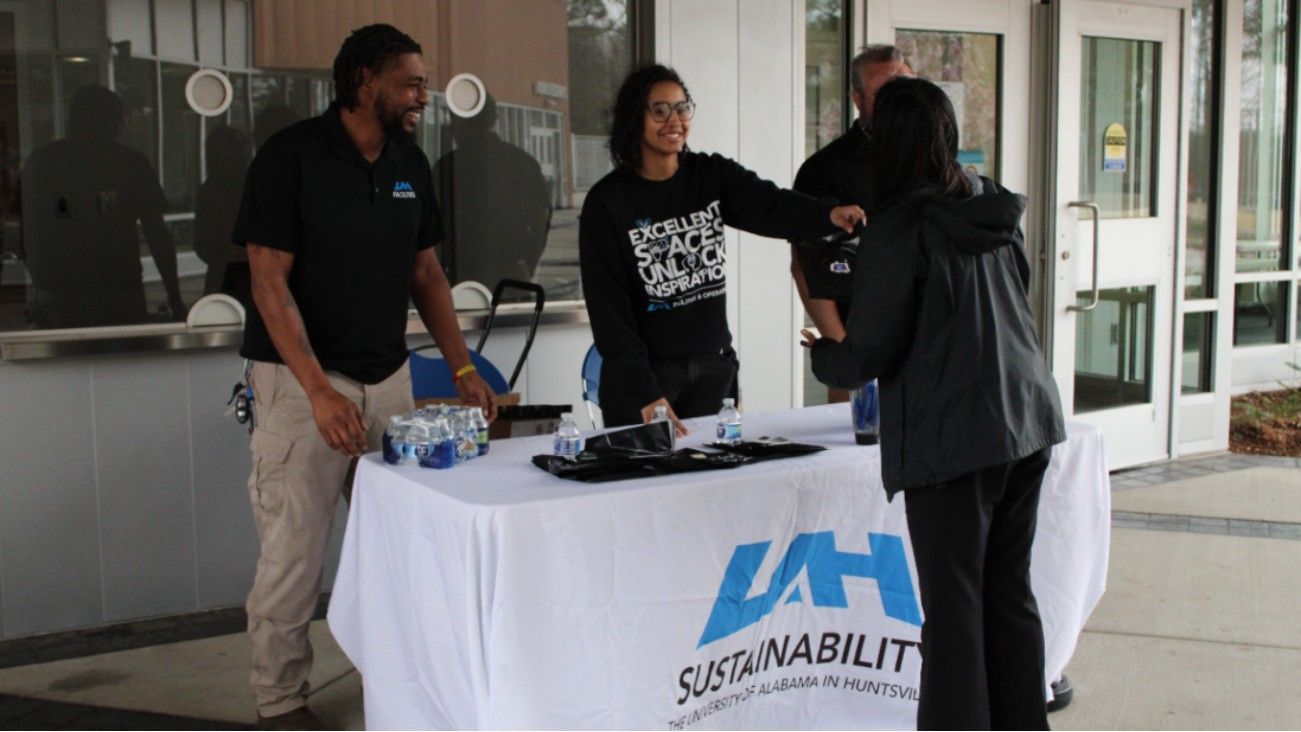 Sustainability representatives during Black History Month event.