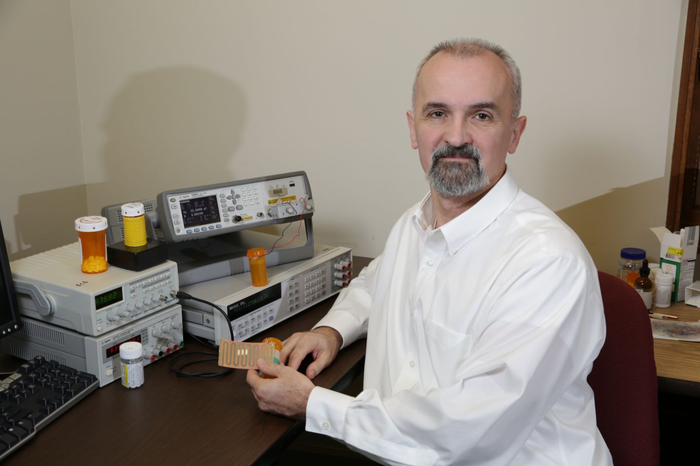 Dr. Emil Jovanov with his smart pill bottle invention