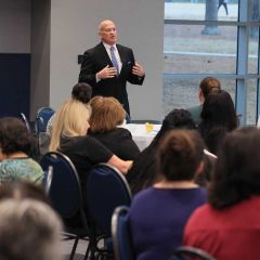 Dr. Charles Karr, UAH President, serves as the Keynote Speaker at the FAST Conference.