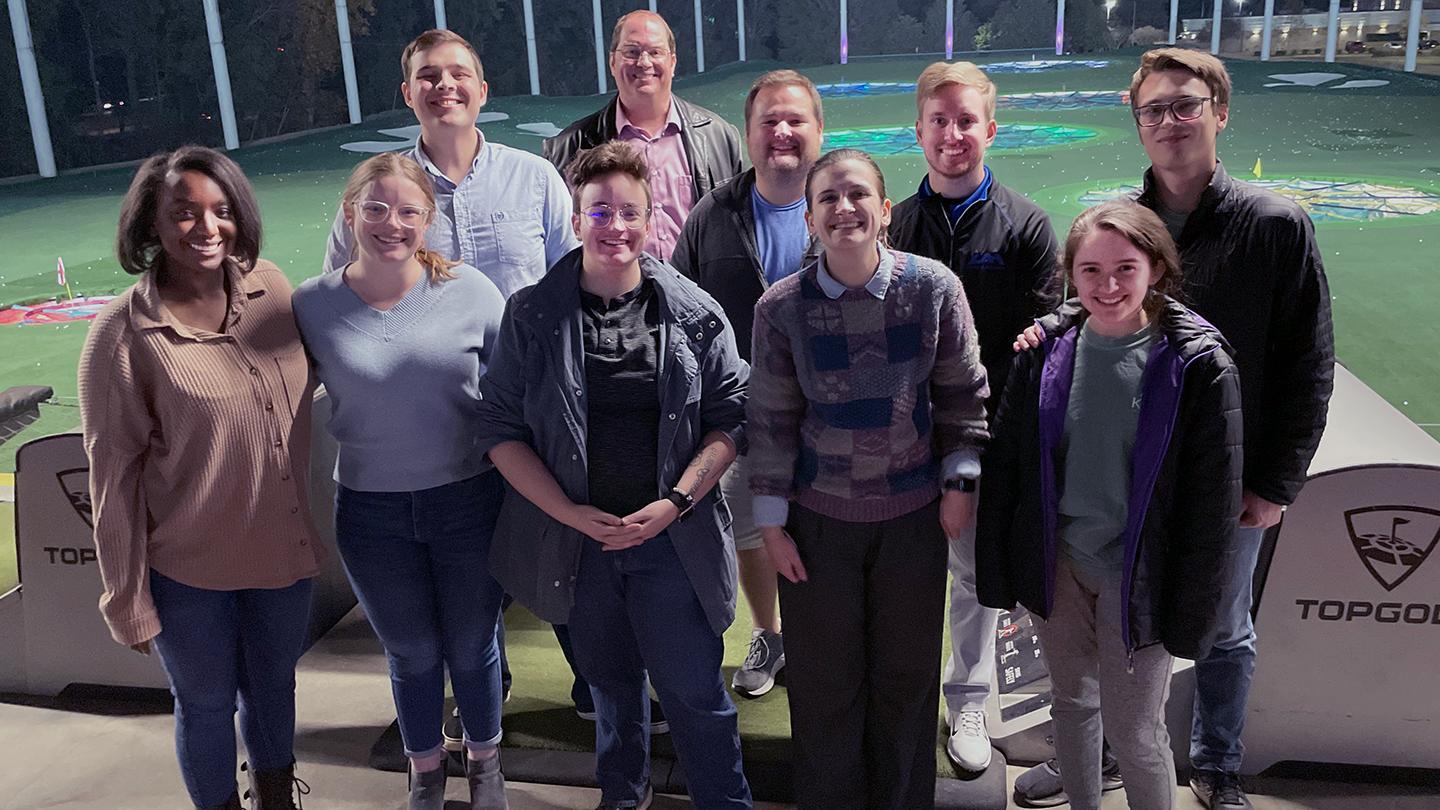 UAHHonorsAlumniEnjoyingANightAtTopGolf