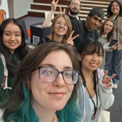 Students-in-the-Lobby-of-the-Animation-Yall-Conference-Smiling-with-other-Attendees