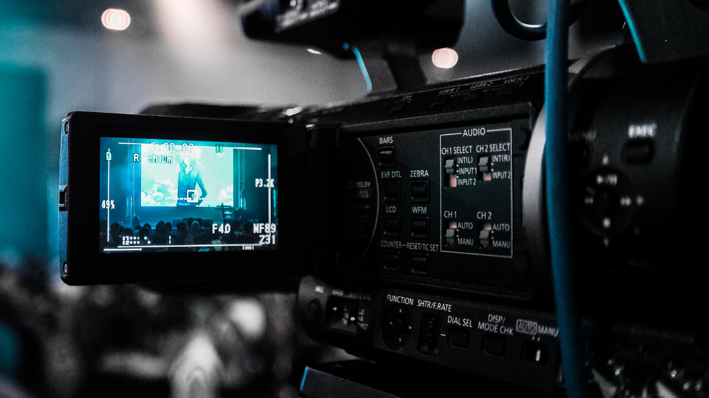 a camera recording
