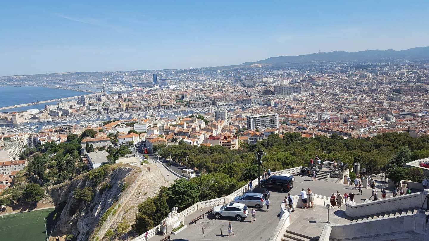 photo of a city in France taken from atop a high structure