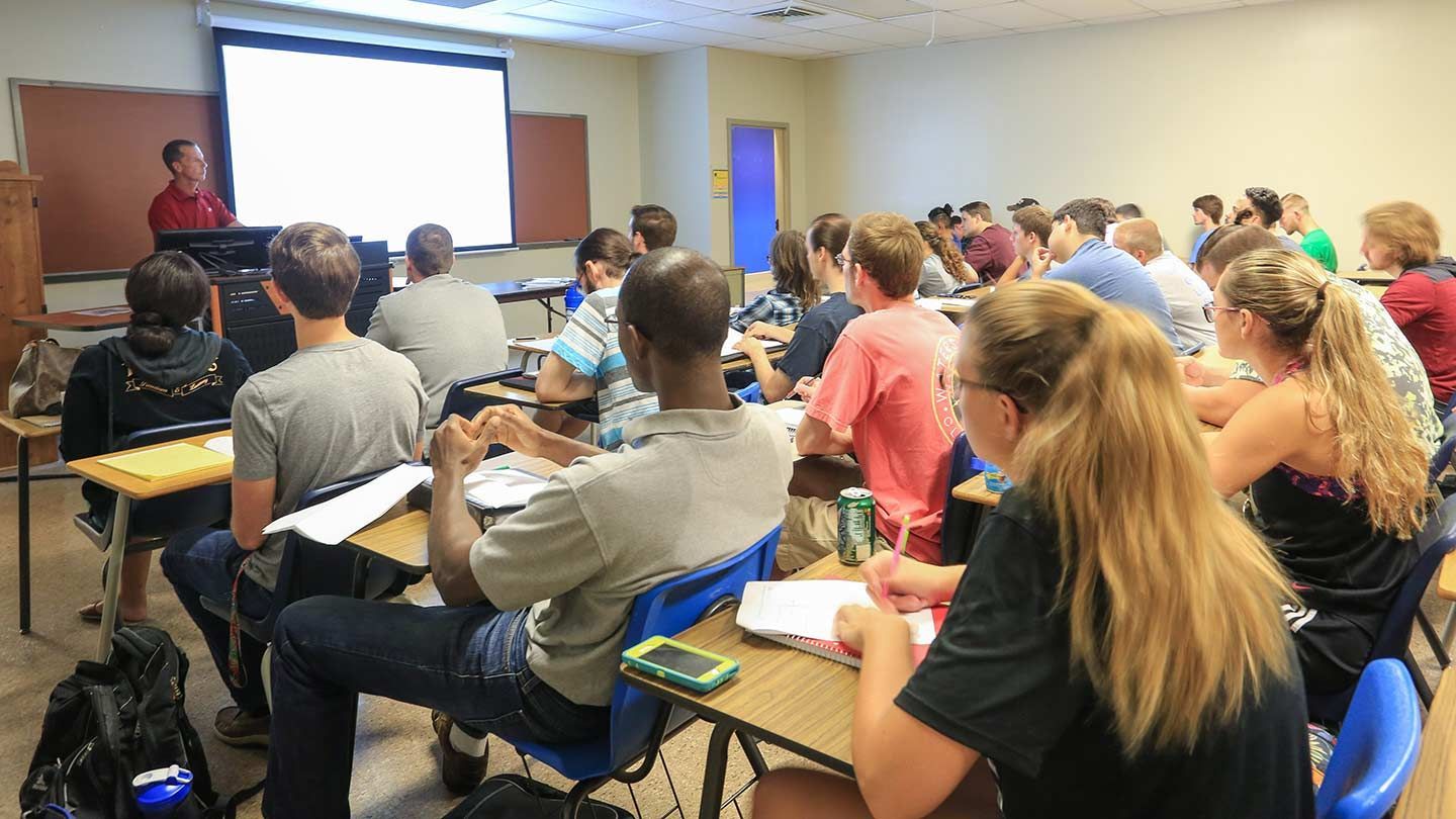 students are taught in a classroom