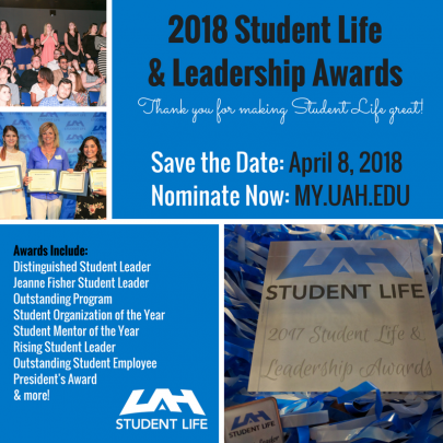 2018 UAH Student Life & Leadership Awards