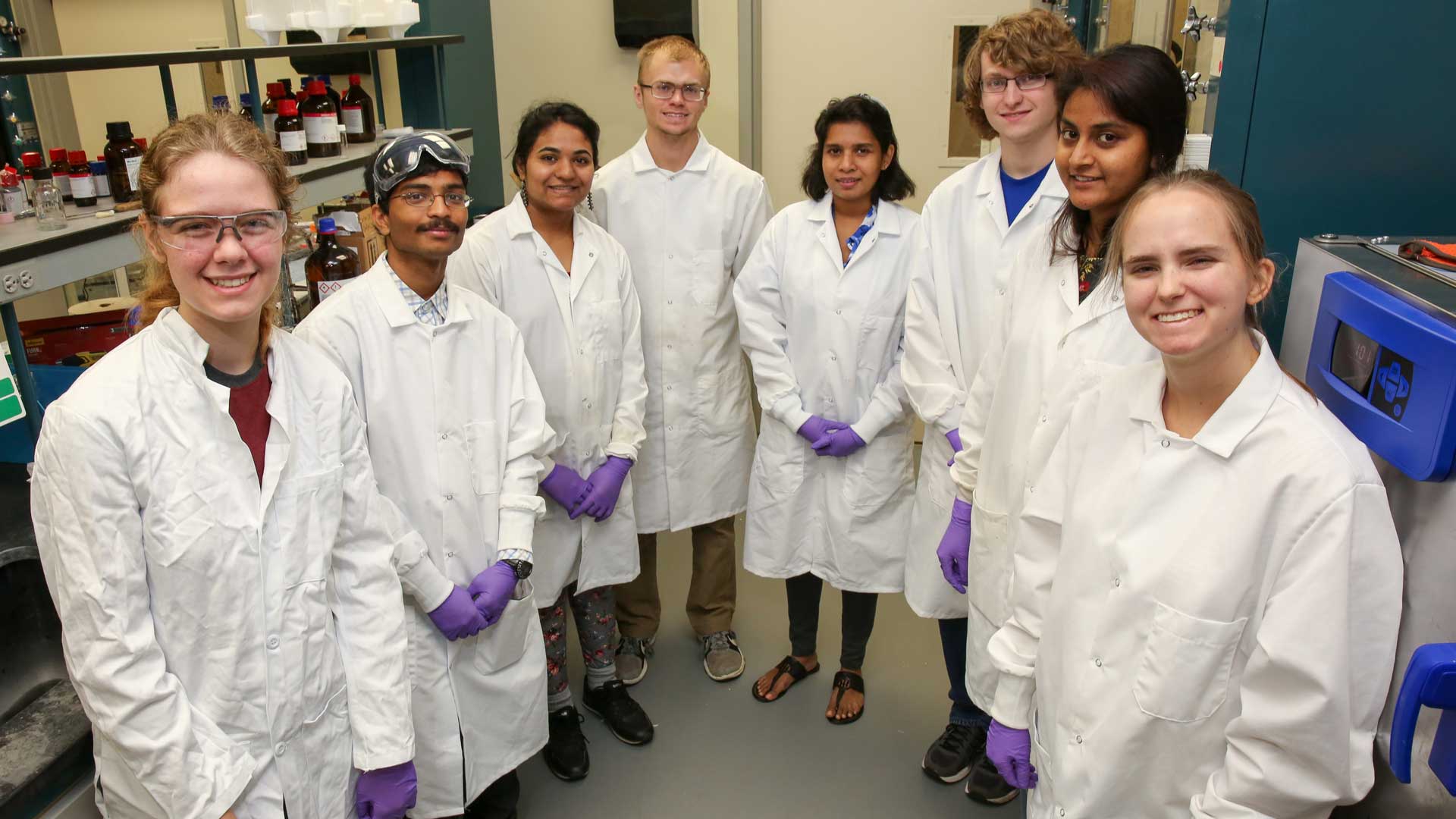 University of Alabama in Huntsville chemistry students