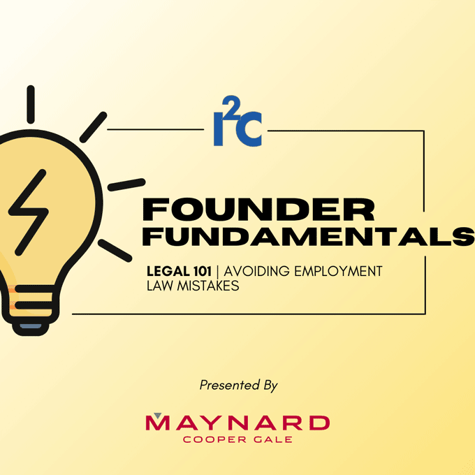 I2C Founder Fundamentals Legal 101 cover art