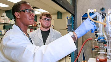 students in a lab