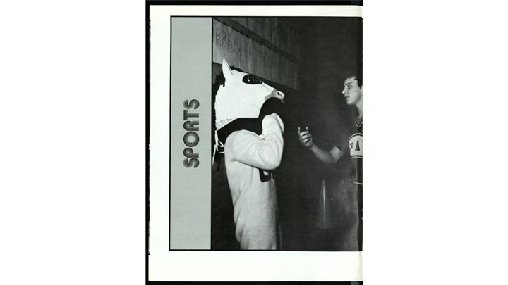Brian Godsy, a UAH alumnus (BSE ‘81, MSE ‘85), recalls his days donning a mascot costume in the late 1970s.