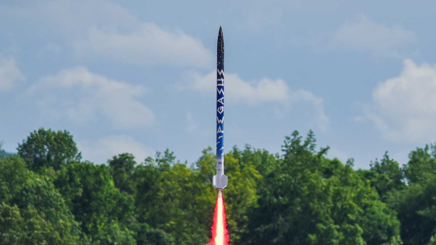 Successful launch of UAH Pegasus rocket near Marshall Space Flight Center.