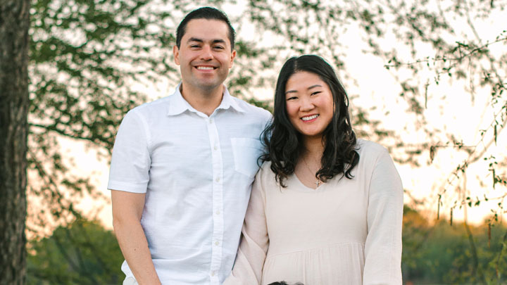 Picture of Dimitri Serrano, left, and Juwon Kim.