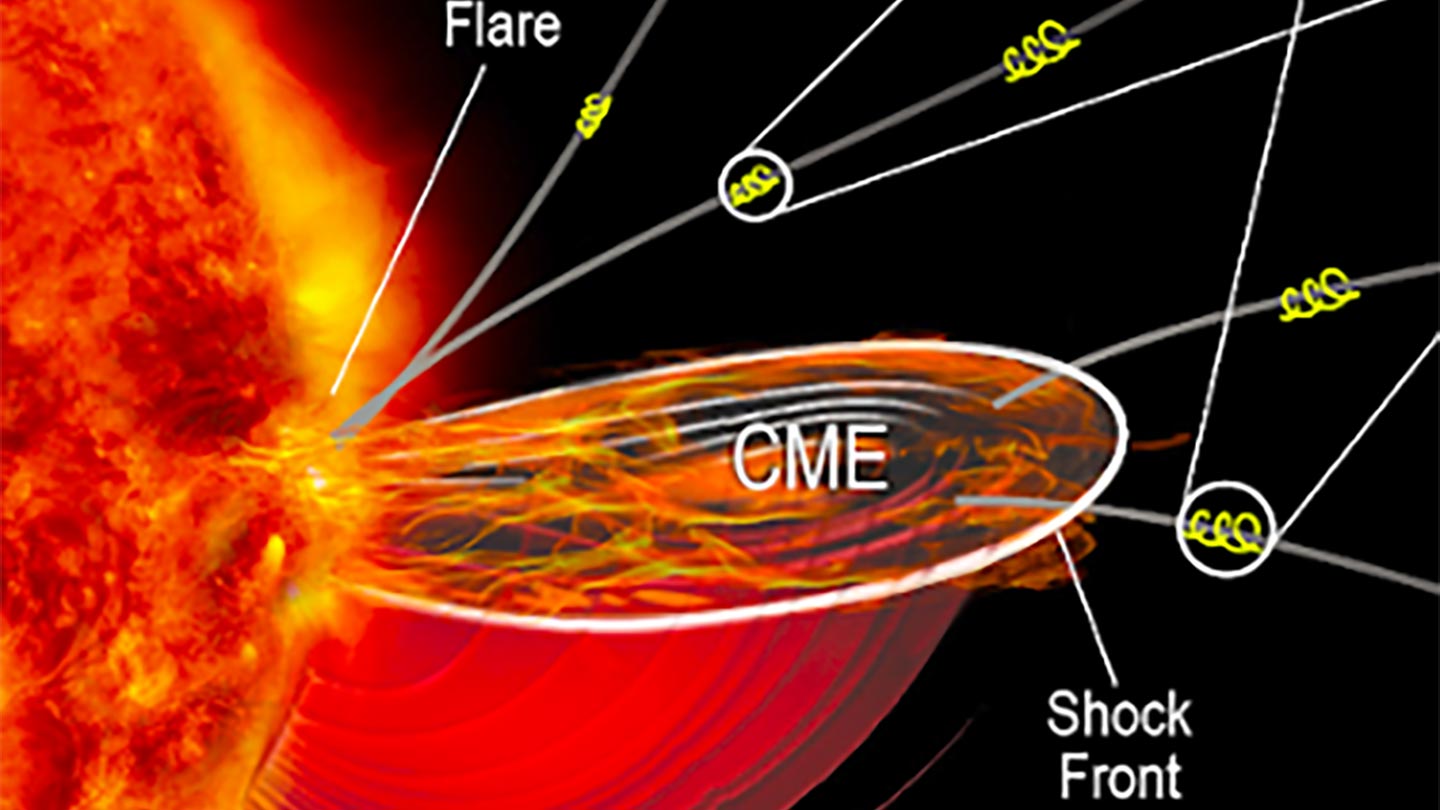illustration of a solar flare