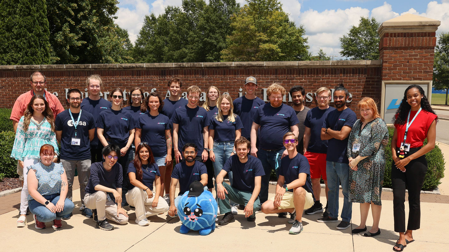Students from Germany and the Southeastern U.S. arrive on the UAH campus to take part in International Space Camp exploring space weather science and its global impacts.
