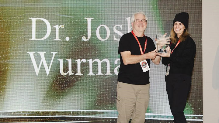Drs. Josh Wurman and Karen Kosiba at the National Storm Chasing Conference in Kansas.