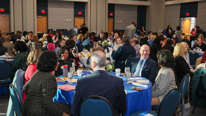 The inaugural Dr. Martin Luther King Jr. Leadership Breakfast draws a capacity crowd to The University of Alabama in Huntsville.