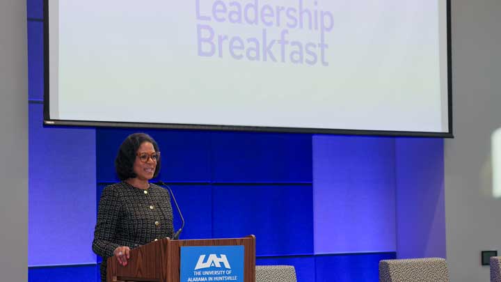 Helena Duncan, president and CEO of the Business Council of Alabama, was the keynote speaker for The University of Alabama in Huntsville’s