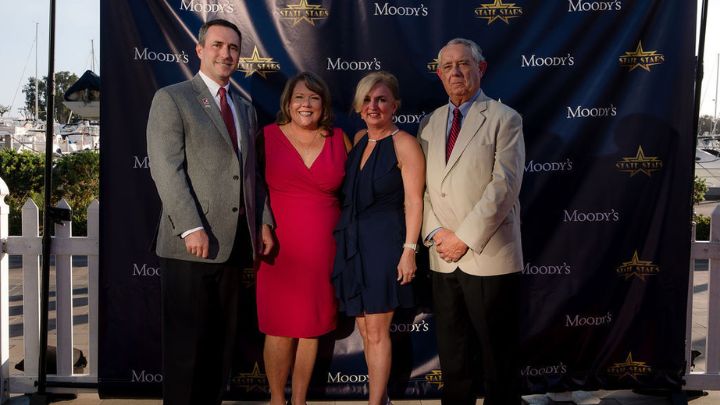 (L - R) SBDC State Assistant Director Mike Brooks, UAH Senior Business Advisor Michelle Kloske, UAH Center Director Hilary Claybourne and SBDC State Director Bill Cummins.