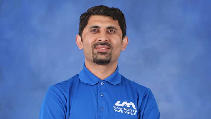 Syed Ayaz, a graduate research assistant in the Center for Space Plasma and Aeronomic Research (CSPAR).