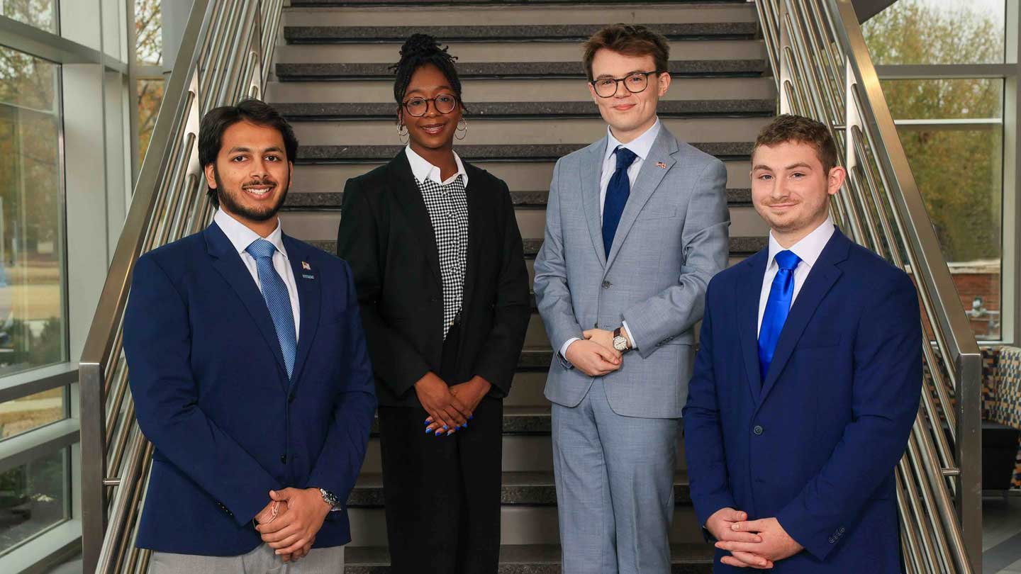 Om Patel, LoriElle Hutchinson, Andrew Brien, Braeden Hayes.