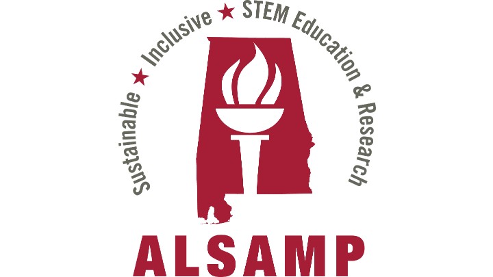 ALSAMP logo - red outline of the state of Alabama with a white torch in the center