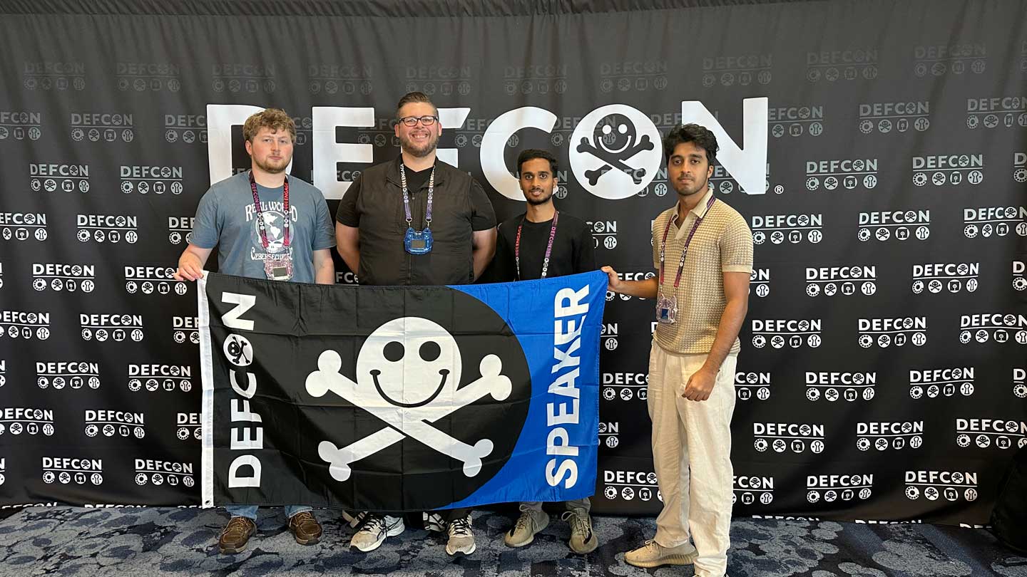 Dr. Bramwell Brizendine with his students, Micah Flack, Bramwell Brizendine, Shiva Shashank Kusuma and Sriabhinay Kusuma.