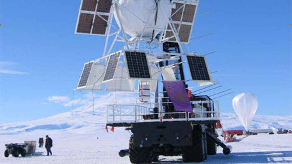 calorimeter vehicle in the snow