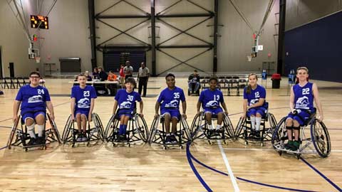 UAH’s junior varsity wheelchair basketball team