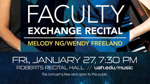 Faculty exchange recital series kicks off with a piano recital on Jan. 28