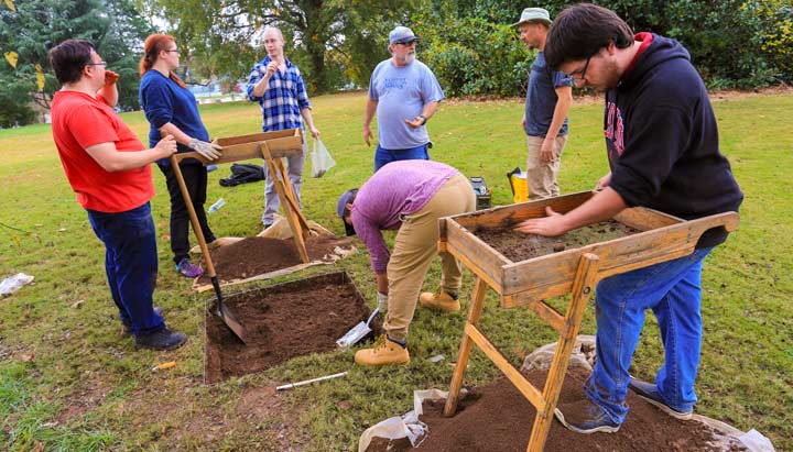 History Dig in progress