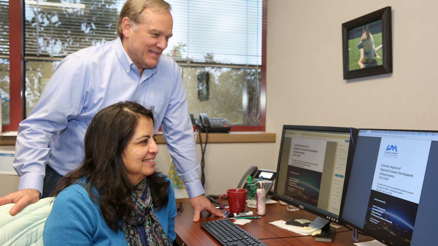 Jeff Thompson and Dr. Brinda Mahalingam