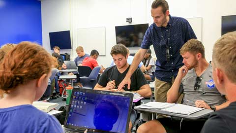 Professor teaching a class