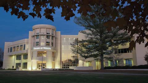 Celebrating the opening of the new UAH College of Nursing building with a ribbon-cutting ceremony and open house