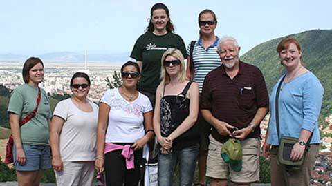 Dr. James McCollum with UAH Study Abroad program in Romania