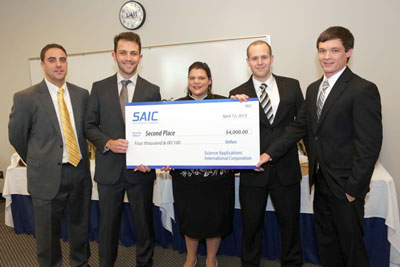 The second place team was awarded $4,000 in scholarship money and members include Henrique Casagrande, Engineering; Kenneth LaBlanc, Engineering; Josh Thorne, Engineering; and Laura Brookshire, Liberal Arts.
