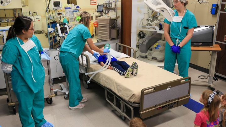 College of Nursing has presented the Let’s Pretend Hospital program for first-grade students in schools throughout Madison County.