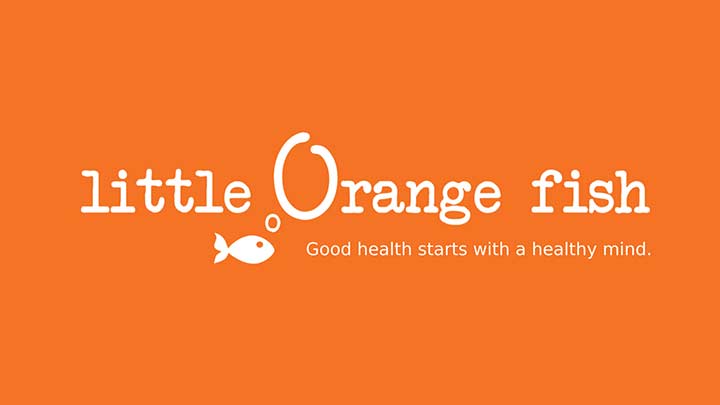 little orange fish logo