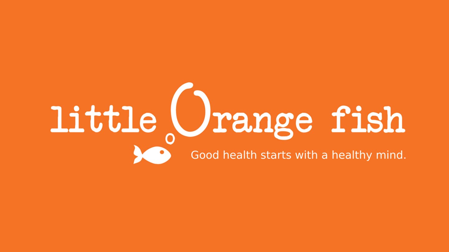 little orange fish logo