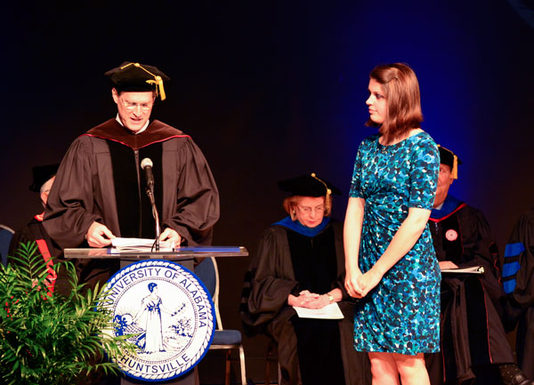 UAH education student Taylor Whisenant graduates with top honors