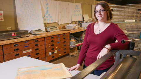 Printmaking offers UAH student a unique outlet for artistic expression