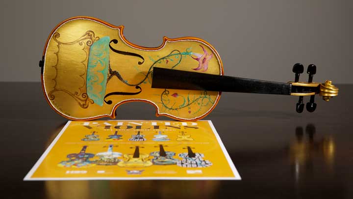 Kathy Chan Painted Violin with Poster ?>