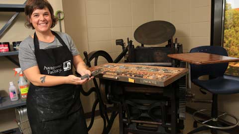 UAH professor shares passion for letterpress with new generation of artists