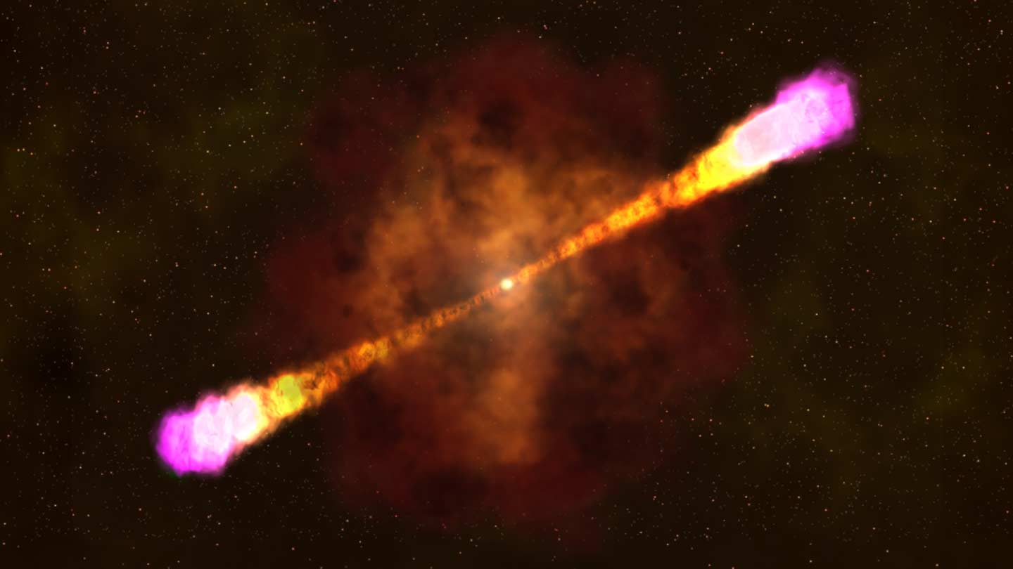 Gamma Ray burst illustration