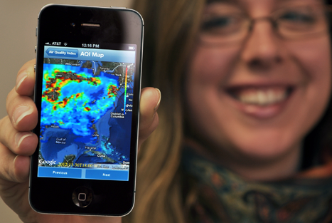 image of the MAQI application on a smart phone