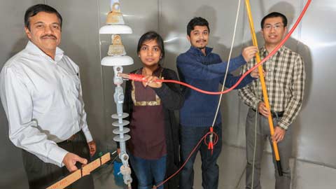 UAH lab uses predictive analysis to determine electrical insulator failures ?>