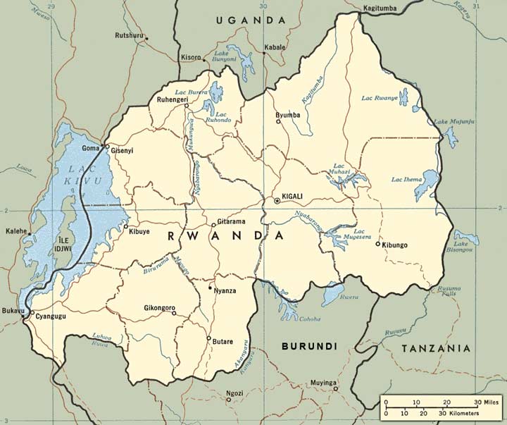 rwanda map