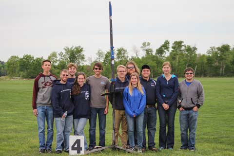 Team Air Mail (from left): Andrew Miller, Bryan Turpin, Evan Tingley, Beth Dutour, Bradley Henderson, Davis Hunter, Zachary Riffle, Jordan Teats, Will Hill, Stephanie Krueger and Matt Rodencal