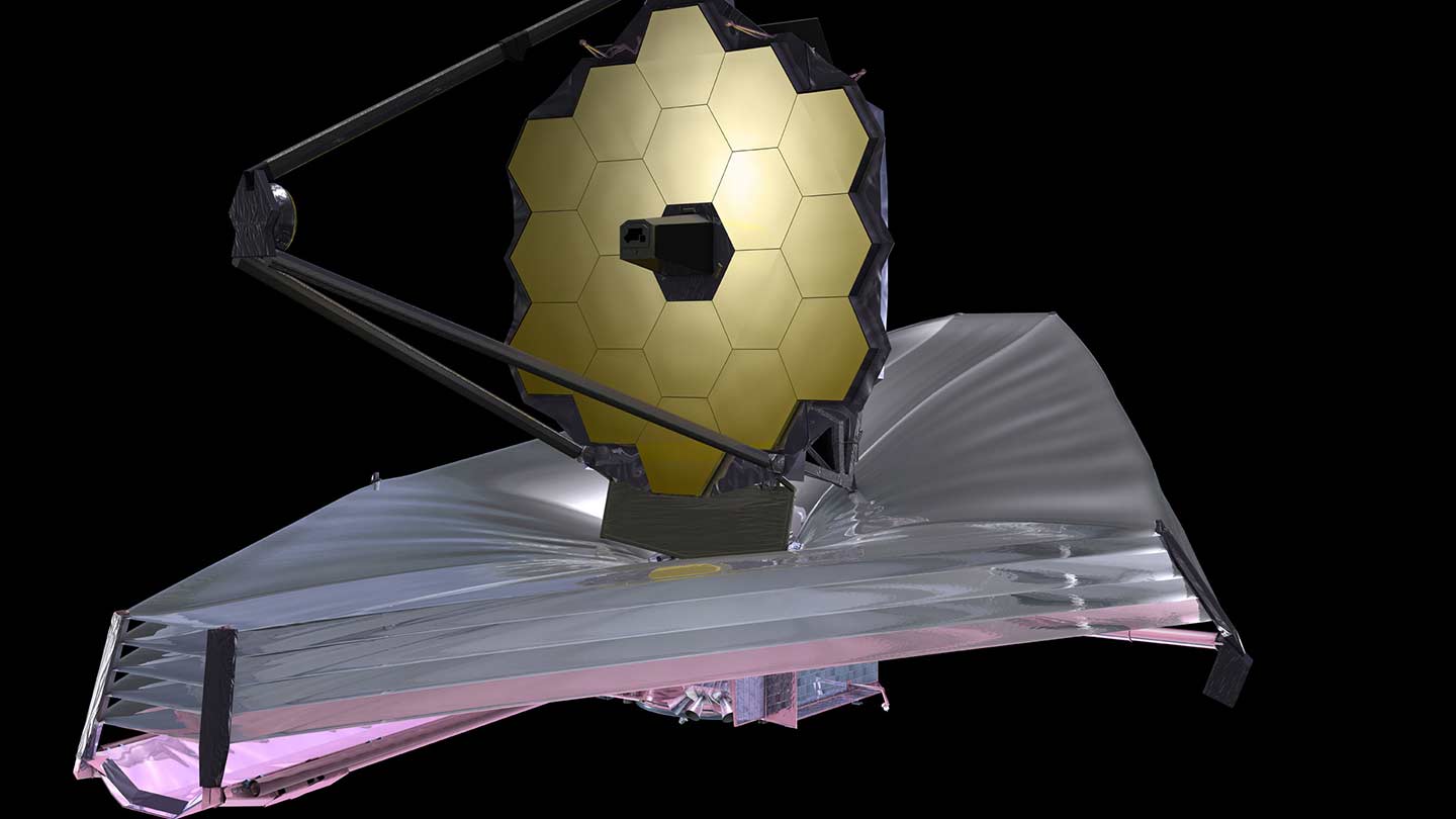 James Webb telescope in orbit.